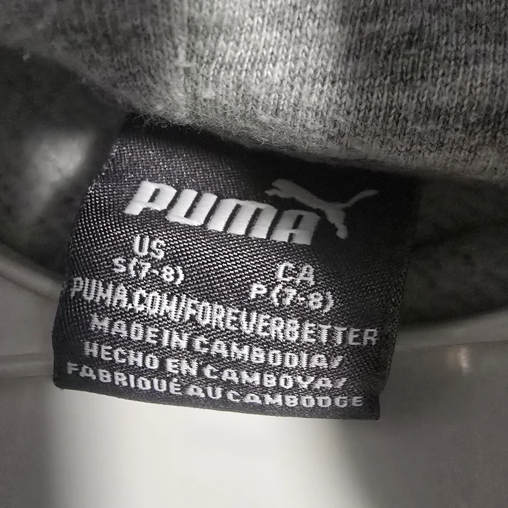Puma Youth Boy's Size 7-8 Hoodie in Gray and White - Picture 9 of 11